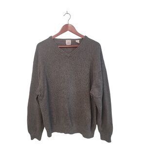 Northern Isles Latitude Green Outdoor‎ Nordic Norwegian VNeck Sweater XL